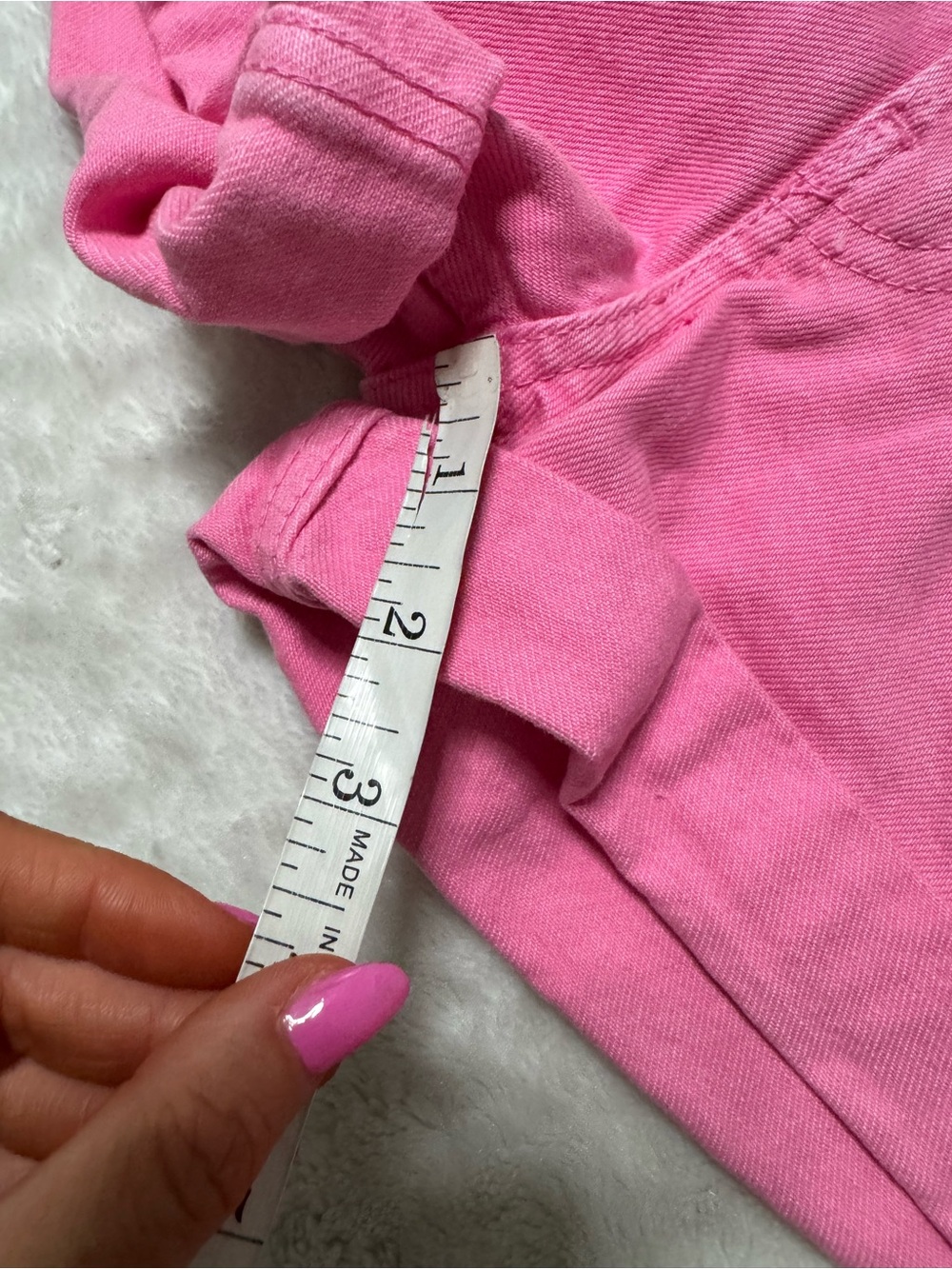 NWT- ZARA High Rise Pink Classic Denim Mom Shorts - Picture 13 of 14